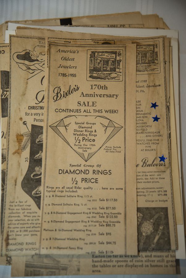 The 170th anniversary sale advertisement