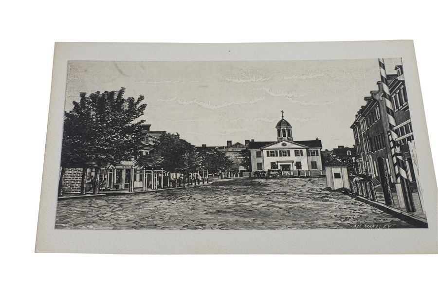 An early engraving of Easton's Centre Square