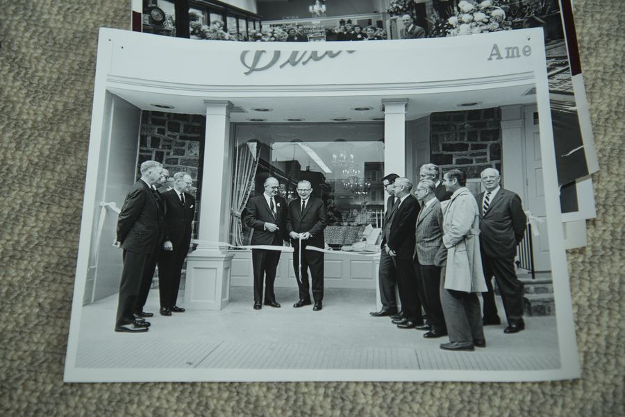 A ribbon cutting at the store