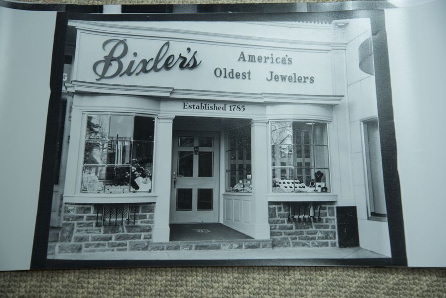 The storefront: Bixler's, America's Oldest Jewelers, established 1785